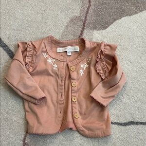 Rachel Zoe Kids Button Down Shirt in Pink with Ruffles